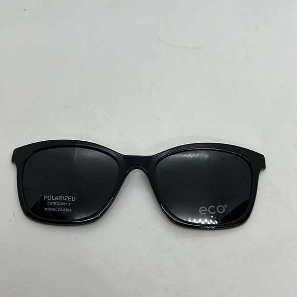 ECO Women’s Cassia BLK Eyeglasses Frames & Polarized Sun Clip On. RXa… - Picture 10 of 11